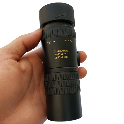telescopio monocular del foco dual 7-17x30 con el trípode del clip del teléfono para la lente de cámara