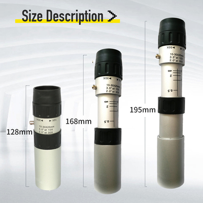 Zoom monocular del telescopio 10-30X25 HD del PDA universal