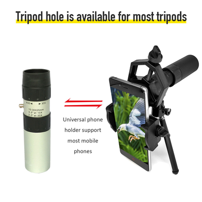 Zoom monocular del telescopio 10-30X25 HD del PDA universal